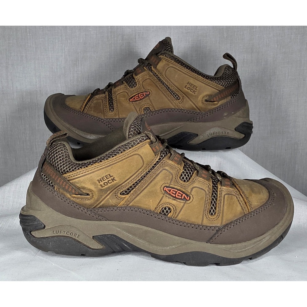 Keen Lansing Low Work Shoes Mens 8.5 Wide Brown Steel Toe 1027342 Hiking Trail - Picture 8 of 15